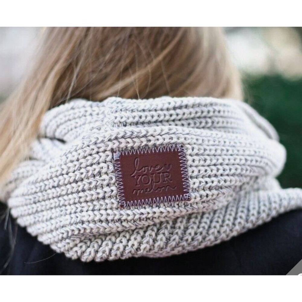 Love Your Melon Infinity Scarf Speckled Gray Warm and Versatile
